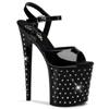 Pleaser - STARDUST809 Sandale à bride à la cheville, Pole dance chaussures - Chaussures de pole dance - Noir Product image